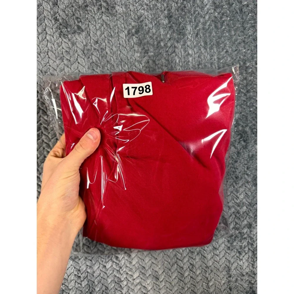 Air Jordan Jumpman Hoodie Mens Large Red Knit Cotton Embroidered Logo Outerwear